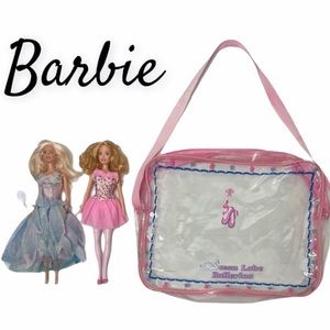 Barbies & Carry Case Bag Vintage Ballet Barbie Set Ballerina Barbie Bundle Lot